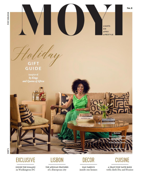 Modern Afro Style Inspiration Moyi Magazine Winter Issue Featuring Nomzamo Mbatha In A Dress By Joel Jansen Van Vuuren